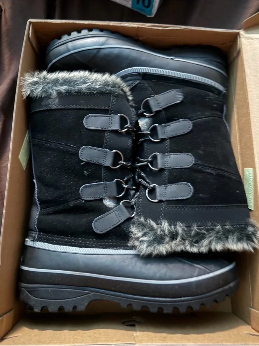 NWT Khombu North Star Winter Snow Boots Black Women’s Size 10